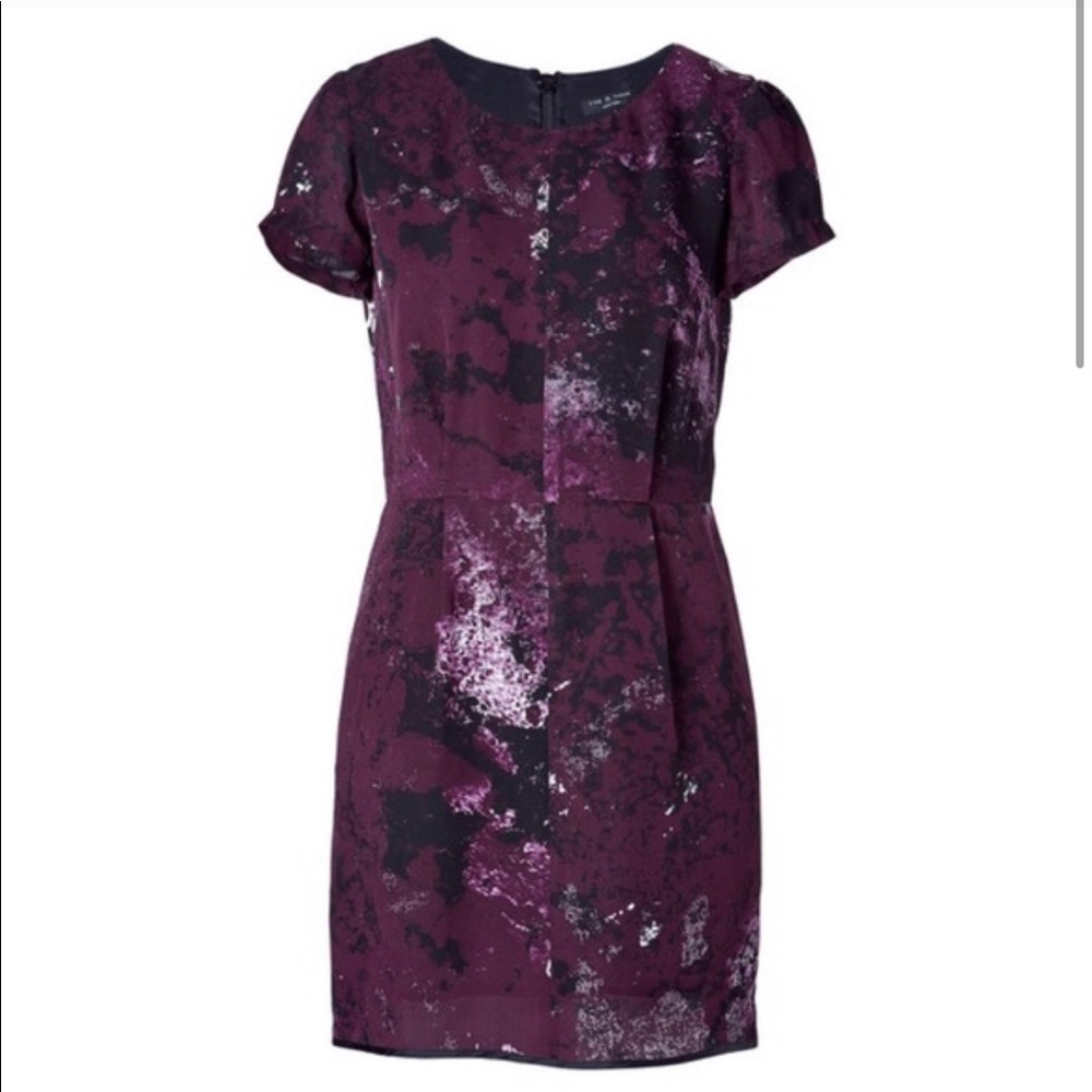 rag & bone Purple and Black Mini Dress